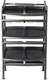 Szafka na buty 6 półek Black 52 x 34 x 91 cm