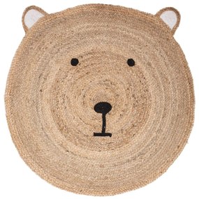 Dywan dziecięcy z juty BEAR HEAD 100 cm