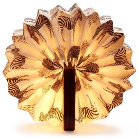 Ciemnobrązowa lampa stołowa ze ściemniaczem (wys. 3,5 cm) Velvet Accordion – Gingko