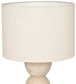 Lampa stołowa z trawertynową podstawą ERIN, Ø 28 x 47,5 cm