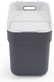 Ciemnoszary kosz na śmieci do segregacji odpadów z plastiku z recyklingu 20 l Ready To Collect – Curver