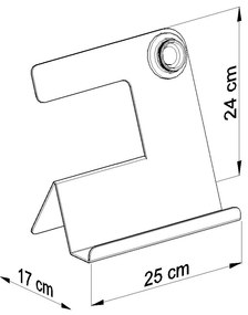 Czarna futurystyczna lampka biurkowa - EX562-Inclino