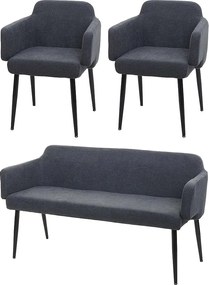 Zestaw do jadalni MCW-L13 (3-częściowy),  antracyt