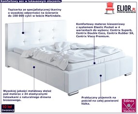 Pikowane łóżko z zagłówkiem 120x200 Ringe 3X - 36 kolorów