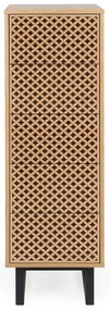 Komoda z drewna brzozowego Woodman Mora Narrow Diamond Print