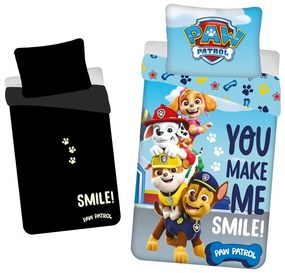Bawełniana fluorescencyjna pościel dziecięca jednoosobowa 140x200 cm Paw Patrol – Jerry Fabrics