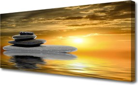 Obraz na płótnie Zachód Słońca nad Skalistym Brzegiem