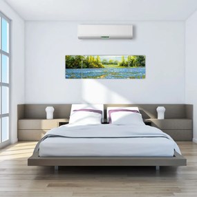 Obraz - Ścieżka w polu, obraz olejny (170x50 cm)