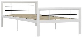 Białe metalowe łóżko pojedyncze 100x200 cm - Sintra