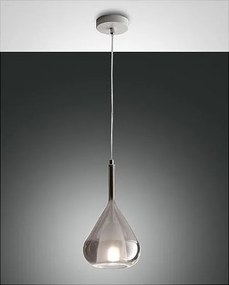 Lampa wisząca LED Lila z metalu i przydymionego szkła borokrzemianowego 3481-40-126 Fabas Luce