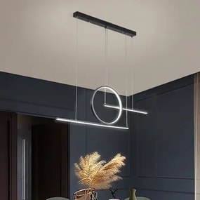 Nowoczesna lampa wisząca LED – Lidea czarna, z regulacją barwy światła, delikatne, nastrojowe oświetlenie stołu w jadalni i kuchni