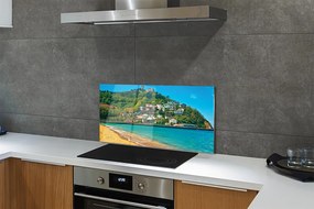 Szkło do Kuchni na Ścianę Plaża u Podnóża Szczytów