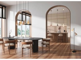 Żółta lampa wisząca z metalowym kloszem ø 12 cm Agudo – Trio