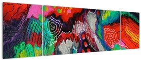 Abstrakcyjny obraz - kolory (170x50 cm)