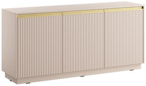 Komoda 3-drzwiowa z MDF - Beżowy i złoty - POSINIA marki Pascal Morabito
