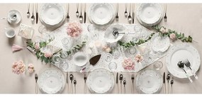 Biały porcelanowy półmisek Brandani Nonna Rosa