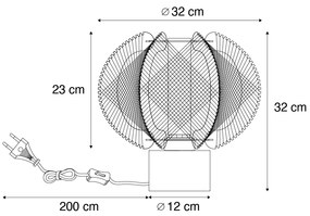 Lampa stołowa Japandi beżowa 32 cm - GertieJapandi Oswietlenie wewnetrzne