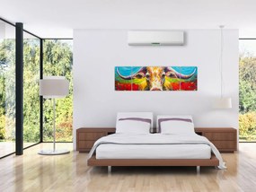 Obraz - Malowana krowa (170x50 cm)