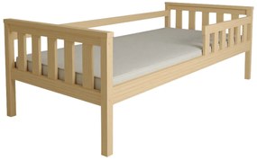 Łóżko dziecięce MONTY 90 x 200 cm, sosna Stelaż: Ze stelażem listwowym rolowanym elastycznym, Materac: Materac Sommera 18 cm