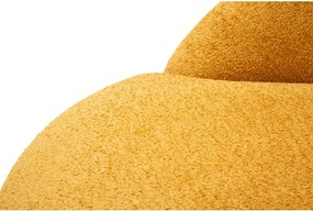 Musztardowy fotel z materiału bouclé Ginerva – Mauro Ferretti