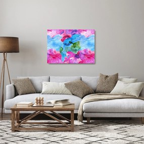 Obraz na szkle - Kolorowe fale (70x50 cm)