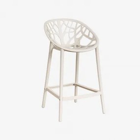 Wysoki Stołek Ogrodowy Ores Wykonany Z Polipropylenu Kremowa Tapioca & ↑65 Cm - Sklum