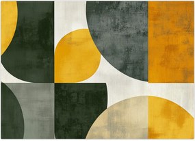 Obraz - Abstrakcja w oliwkowym kolorze (70x50 cm)