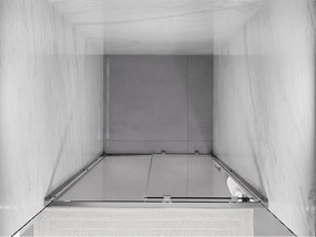 Mexen Exo drzwi prysznicowe rozsuwane 125 cm, transparent, chrom - 8151-125-000-01-00