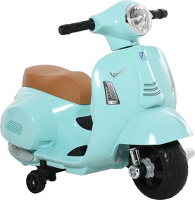 VESPA Elektryczny Motocykl Dla Dzieci Pojazd Elektryczny 3-6 Lat Zielony Bezpieczna Przygoda | Aosom PL