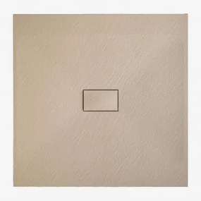 Brodzik Prysznicowy Soho Square, Antypoślizgowy, Bardzo Płaski Z Żywicy Smc Marrón Arena Claro & 100 X 100 Cm - Sklum