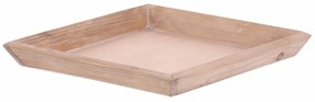 Drewniana taca Riaza brązowa, 26 x 26 x 3 cm