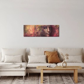 Obraz - Fantastyczna kobieta (z zegarem) (90x30 cm)