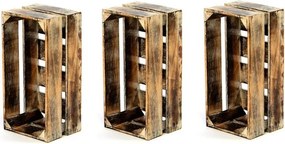Zestaw skrzynek DIVERO Vintage 36 cm x 17 cm, 3 szt