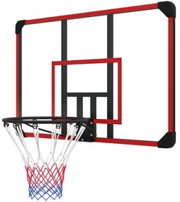 SPORTNOW Koszykówka do montażu na ścianie, Wewnętrzna/Zewnętrzna, wytrzymała tablica PC, siatka nylonowa, obręcz stalowa, 113x61x73 cm