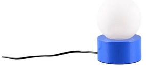 Niebieska lampa stołowa ze szklanym kloszem (wys. 17 cm) Countess – Trio