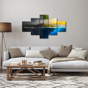 Obraz przedstawiający dwie strony (125x70 cm)