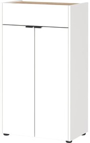 Biała wysoka szafka łazienkowa 60x98 cm Forano – Germania
