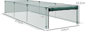 Outsunny Siatka Ogrodowa 125x373m z Drzwiami na Zamek Błyskawiczny Ochrona Przed Owadami Zielona | Aosom PL