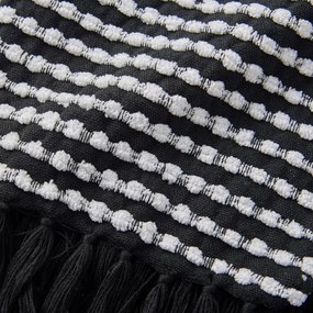 Czarny koc 125x150 cm Stab Stitch – Catherine Lansfield