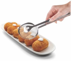 Szczypce do smażenia ze stali nierdzewnej Metaltex Tongs