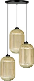 Lampa wisząca ze szklanymi kloszami beżowa D6-H60