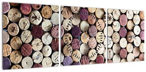Obraz - Sezon na wino (z zegarem) (90x30 cm)