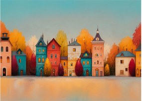 Obraz - Jesienna wieś (70x50 cm)