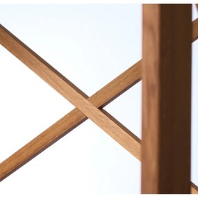 Regał z litego drewna dębowego w naturalnym kolorze 70x198 cm X-Shelf – Unique Furniture