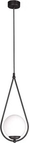 Czarna pojedyncza lampa wisząca - S052-Maestor