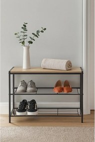 Czarna stalowa szafka na buty 63x44x30 cm Asten – Bonami Essentials