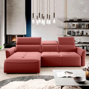 Narożnik MURILLO S Mini z elektryczną regulacją siedziska Lewostronny w tkaninie VOGUE 08 WERSAL