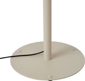 Skandynawska lampa podłogowa zewnętrzna beżowa z białym kloszem IP44 - Mississippi