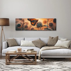 Obraz – Motyl w zachodzącym słońcu (170x50 cm)
