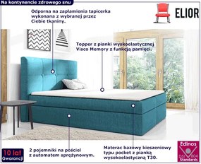Łóżko kontynentalne Mifbox 160x200 - 44 kolory